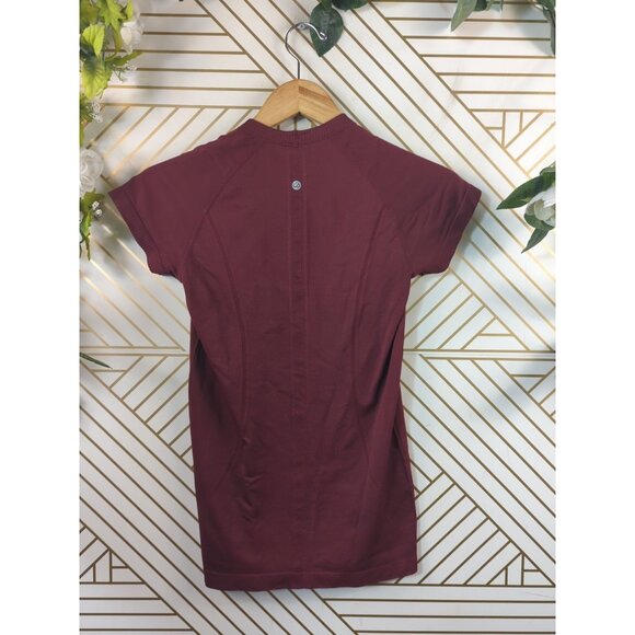 CRZ YOGA Seamless Workout Women’s Long Sleeve Tee Athletic Shirt RED Size XS - Picture 5 of 5